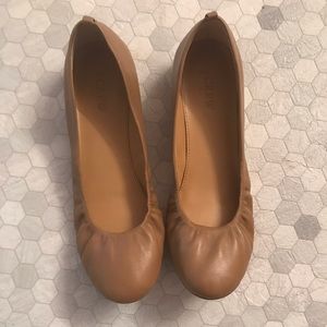 J Crew tan flats